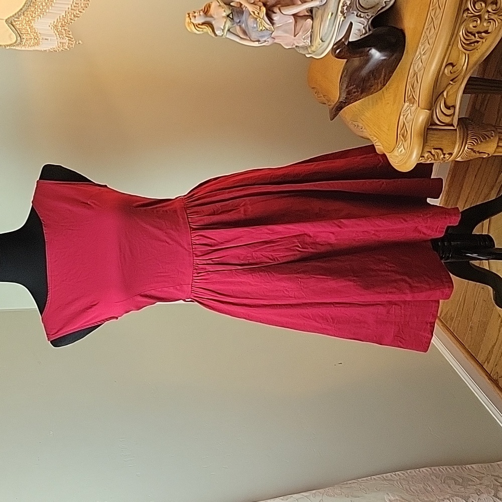 Lindy Bop retro solid pink 50s style dress